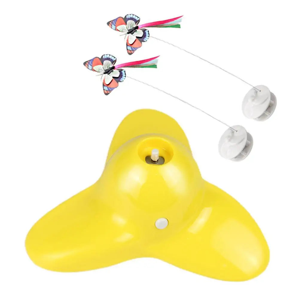 Butterfly Cat Toy Interactive Cat Toys For Boredom Moving Cat Toys With LED Light And Weighted Base Butterfly Flutter Pet