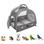 Bird Carrier Bag Travel Bird Backpack Cage Pet Transparent Travel Cage Organizer for Birds Small Pets Hamsters Rabbits Parrots