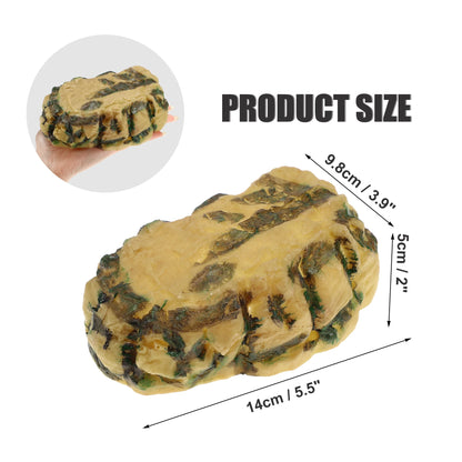 UXCELL Reptile Float Island Turtle Basking Platform Simulated Lawn Aquarium Turtle Ladder Climbing Fish Tank Habitat Accessories