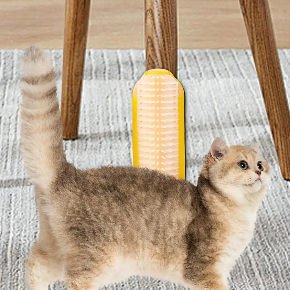Cat Rubbing Corner Cat Scratcher Cat Corner Brush Grooming Kitten Pet Brush Corner Grooming Massage Brush Catnip Groomer