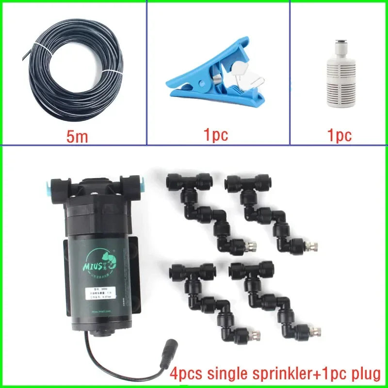 Reptile Fogger Silent Pump Misting Spray System Kit Rainforest Nebulizer Garden Irrigation Tools Terrarium Spraying Device