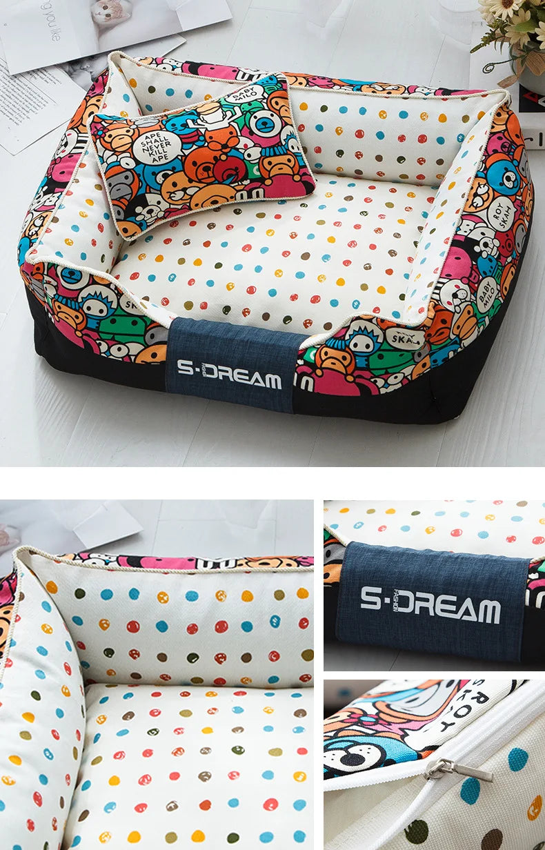 Kennel cat litter can be dismantled and washed in winter, golden retriever teddy large dog and dog mat, four-season universal