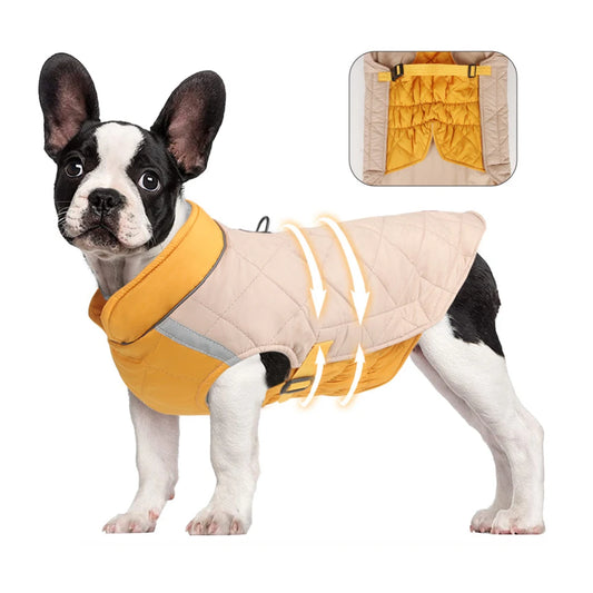 Winter French Bulldog Pet Coat Jacket for Medium Large Dogs Warm Thicken Big Dog Clothes Husky Samoyed Shiba Inu mascotas perros