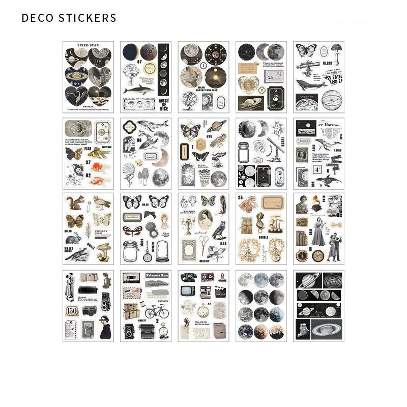 JIANQI 20 pcs PET Die cut Stickers book Plant Flower Label Decorative handmade Scrapbooking Material Diary Album Craft Supplies