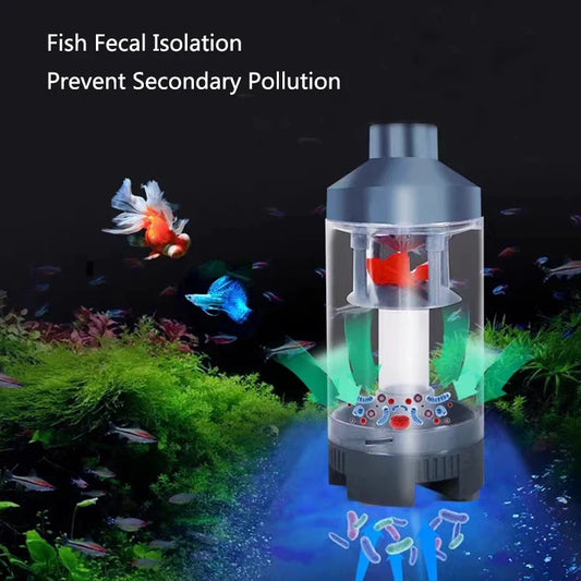 Aquarium Filter Fish Poop Stool Toilet Manure Suction Separator Filter Collector Fish Tank Cleaning Sponges Filters Oxygen Pump