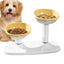 Cat Dishes For Food And Water Height Adjustable Pets Water And Food Bowl Set Large Capacity Cat Food Feeder And Waterer Set For