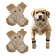 4pcs Anti-Slip Dog Socks with Adjustable Sticky Tapes Pet Socks for Puppy Dog Paw Protector Indoor Wear Dog Socks