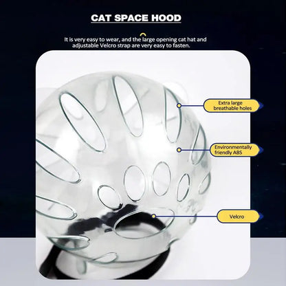 Transparent Cat Muzzle Anti Bite Transparent Cat Head Cover Breathable Clear Pet Accessories With Magical Sticker Cat Bubble Muz