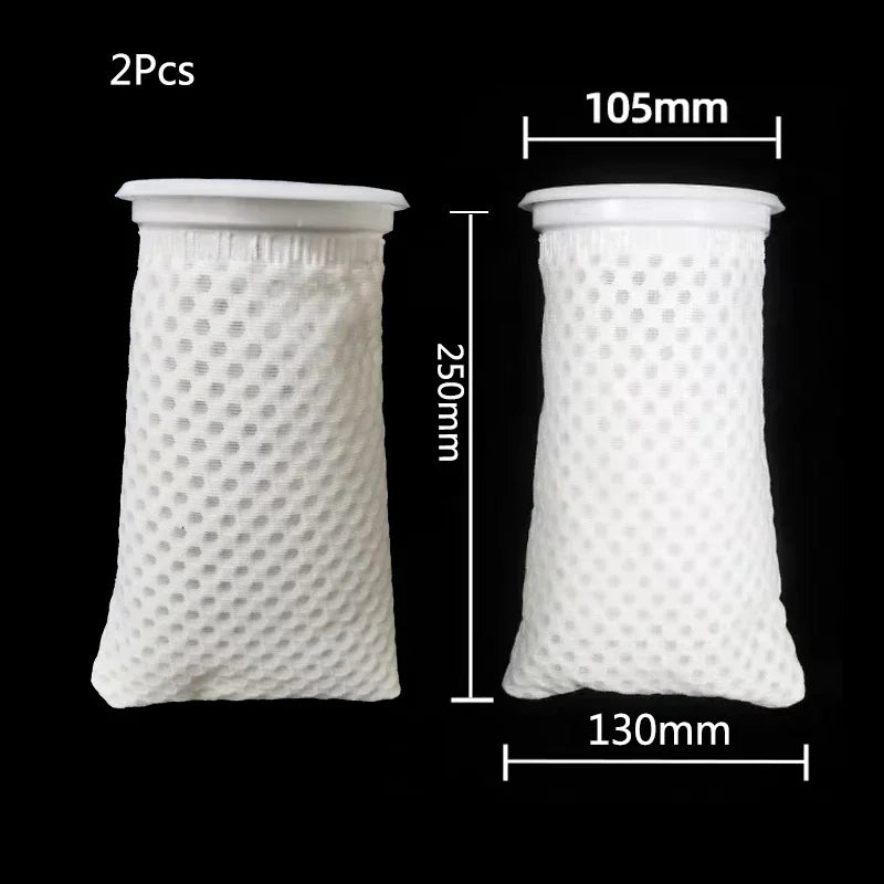 Anti Overflow Aquarium Filter Bag with Frame Washable Reusable Mesh Foam Carpet Sock Bag for Fish Marine Filtration System Hot