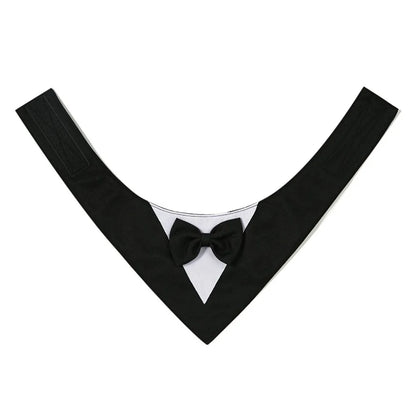 Pet Bow Tie Dog Collar Tuxedo Bandana Adjustable Formal Puppy Triangular Neck Wear for Wedding Birthday Dress-up Cosplay Party