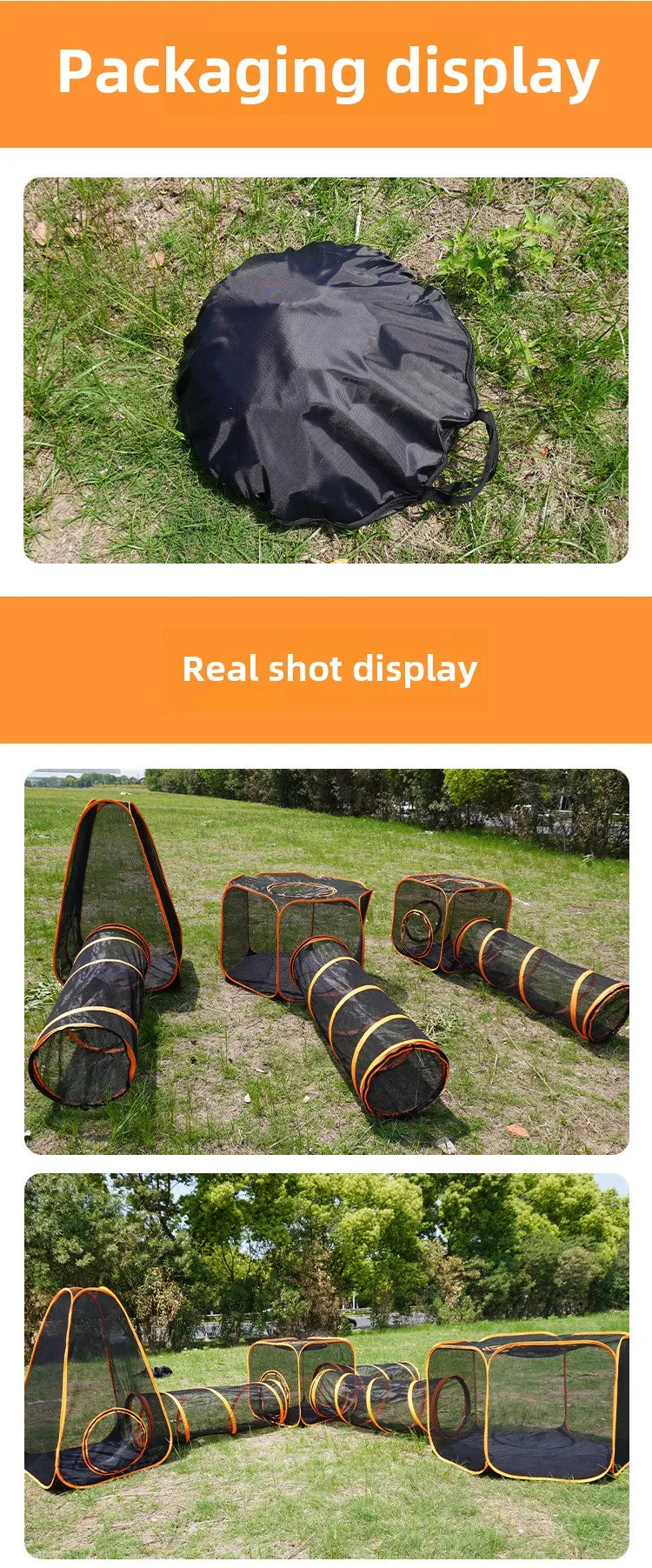 Amazon new outdoor cat with road outdoor dog tent dog game channel pet cage dog cage cat cage pet pass