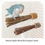 Natural Apple Tree Wood Pet Parrot Raw Wood Fork Tree Branch Stand Rack Squirrel Bird Hamster Branch Perches Chew Bite Toys New