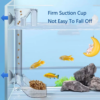 1Set Acrylic Aquarium Feeder Tube Dish Transparent Fish Tank Shrimp Snail Shrimp Food Feeder Bowl Aquarium Feeding Accessories