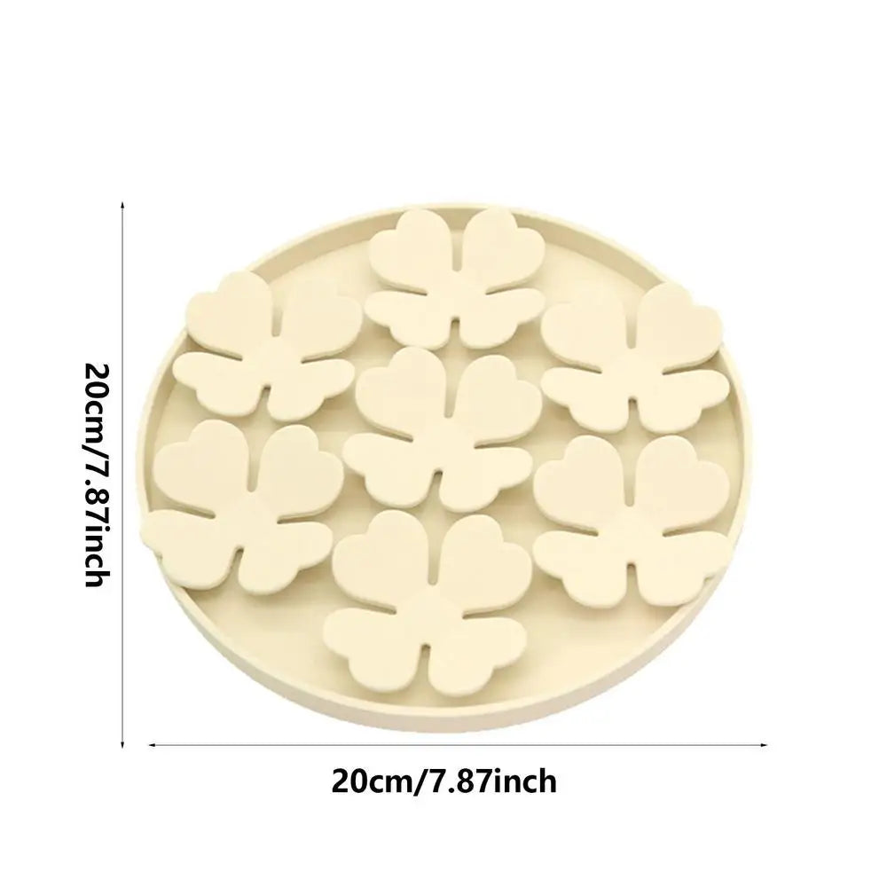 Lick Mat For Dogs Suction Dog Butter Lick Pad Raised Flower Design Dog Puzzle Bowl For Boredom Relief Floor Or Wall Treats