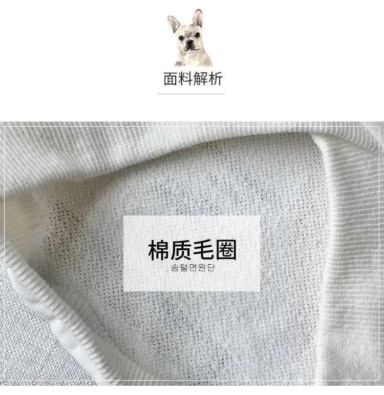 Pet Clothes  Dog Clothes Parent-child Wear Spring and Autumn Korean Version Printing Pure Cotton Two Colors Seven Sizes