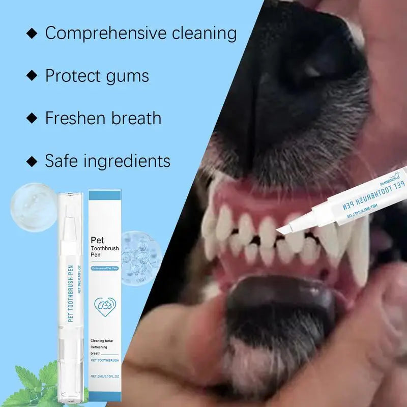 Dog Toothbrush Pen Toothbrush Pen For Cat Cat And Dog Tooth Whiten And Cleaning Toothbrush Pen Brightening Pen For Dog Cats Oral
