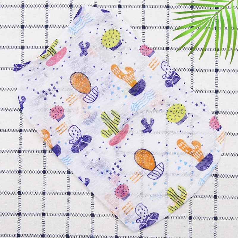 Cute Thin Summer Dog Vest Bear Print Dog Clothes Puppy Costume Chihuahua Bichon Sunscreen Cat Dog Cooling Vest Grils Dog T-Shirt