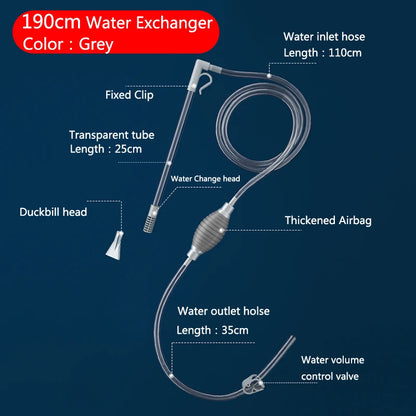 Aquarium Fish Tank Water Changer Air Pump Cleaning Tools Aquarium Gravel Cleaner Vacuum Siphon Pump with Filter Nozzle New