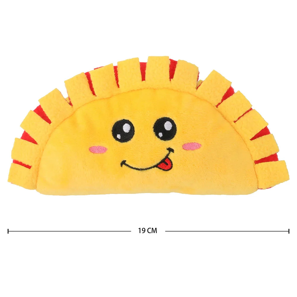Dog Plush Toy Large Medium And Small Dogs Plush Stuffed Food Pet Toys Squeaky Vocal Interactive Chewing Fleece Squeak Toys
