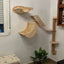 Cat Tree Wall Mounted Cat Shelves Scratching Post for Cat Jumping Platform and Cat Hammock Rope Ladder Wall Wooden Furniture