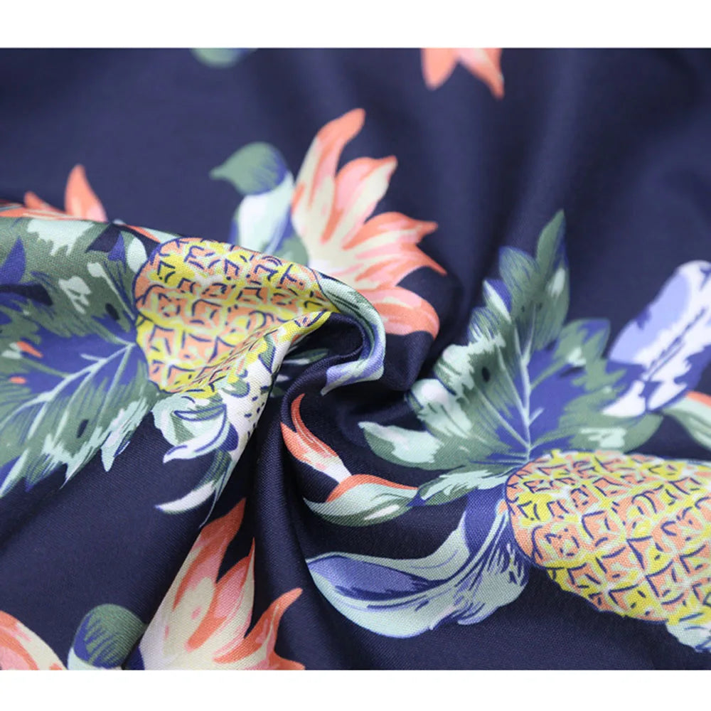 Summer Dog Shirt Hawaiian Beach Pet Clothing Coconut Tree Flower Print Puppy T-Shirt for Small Dogs Cats Vest Camp Shirt for Pug