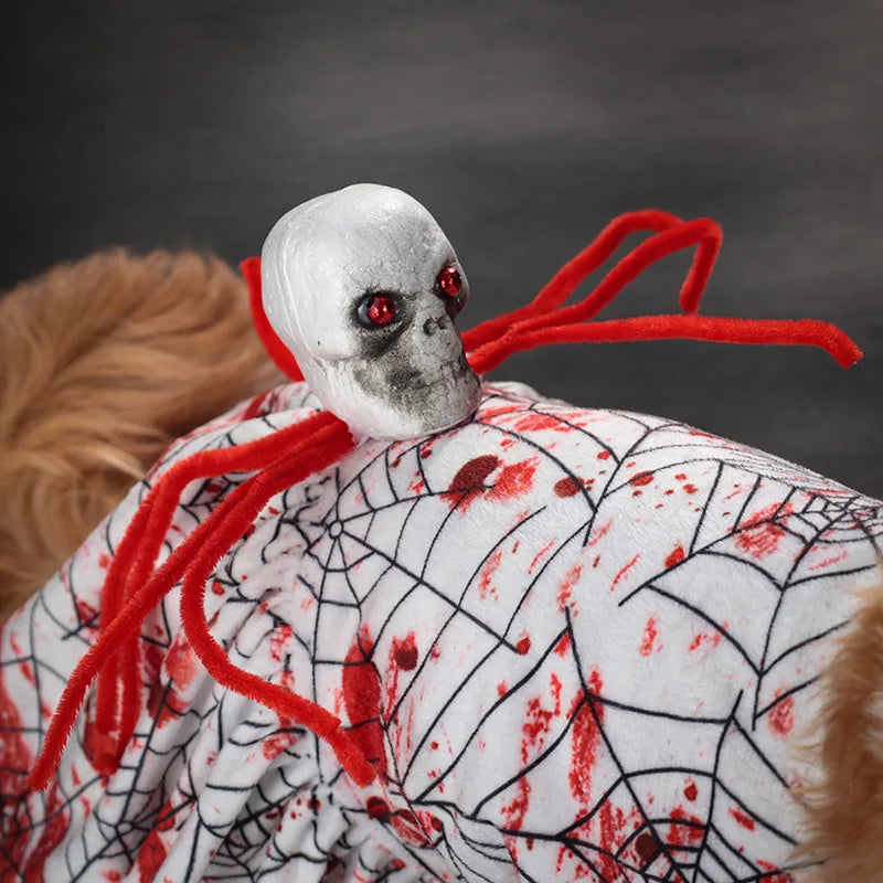 Halloween Dog Costume Funny Dog Clothes Terror Spider Skull  Pet Dog Dress Puppy Jumpsuit Chihuahua Bichon Dachshund Dog Outfits