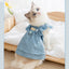 Luxury Jacquard Dog Dress for Small Dogs Cats Girl, Ruffles Sleeve Puppy Princess Strap Skirts Spring Summer Clothes Pet Apparel