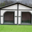 Solid wood dog house dog villa wooden kennel waterproof and rainproof outdoor large kennel dog house type pet