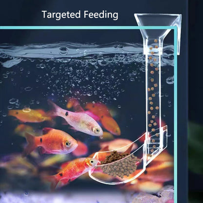 Highly Transparent Acrylic Aquarium Feeder Tube Dish Transparent Fish Tank Shrimp Snail Shrimp Food Feeding Bowl Accessories
