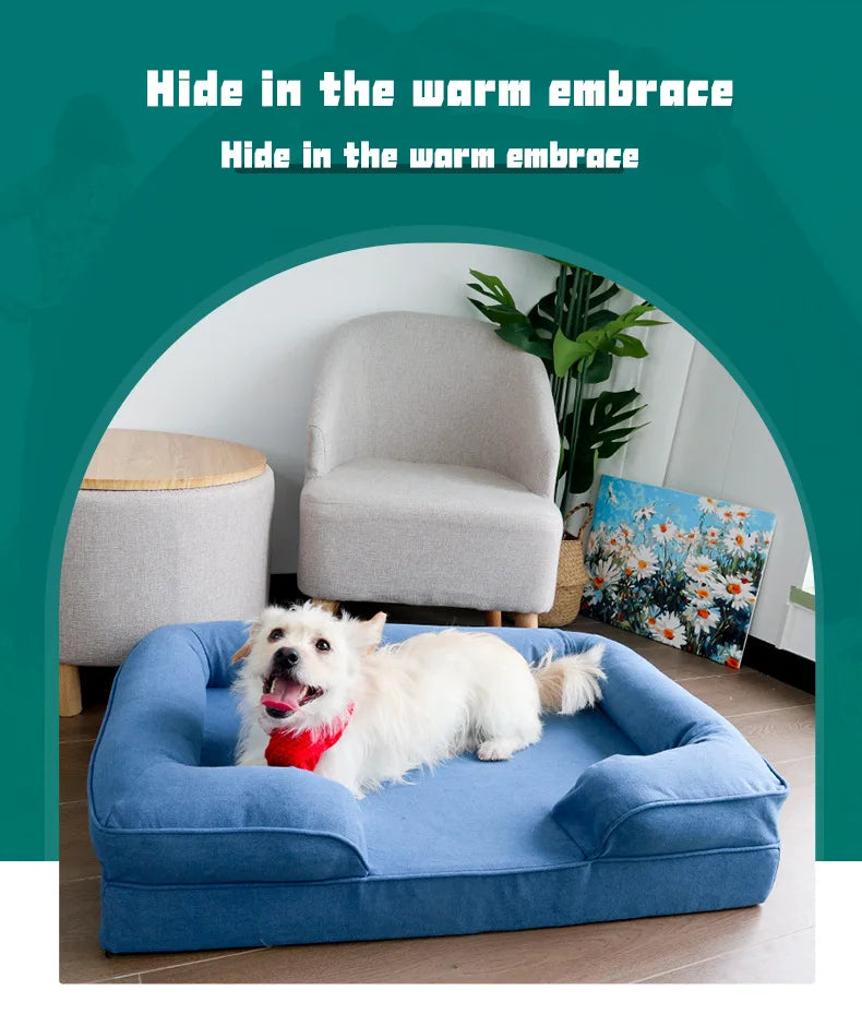 Denim Pet Sofa Kennel Removable Pet Kennel Cat Bed Cat Nest Summer Cool