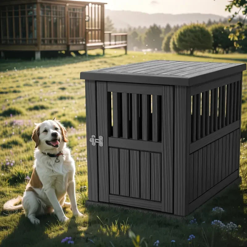 High Quality Factory Price Outdoor Waterproof Plastic Dog Kennel for Dogs Plastic Pet Large House