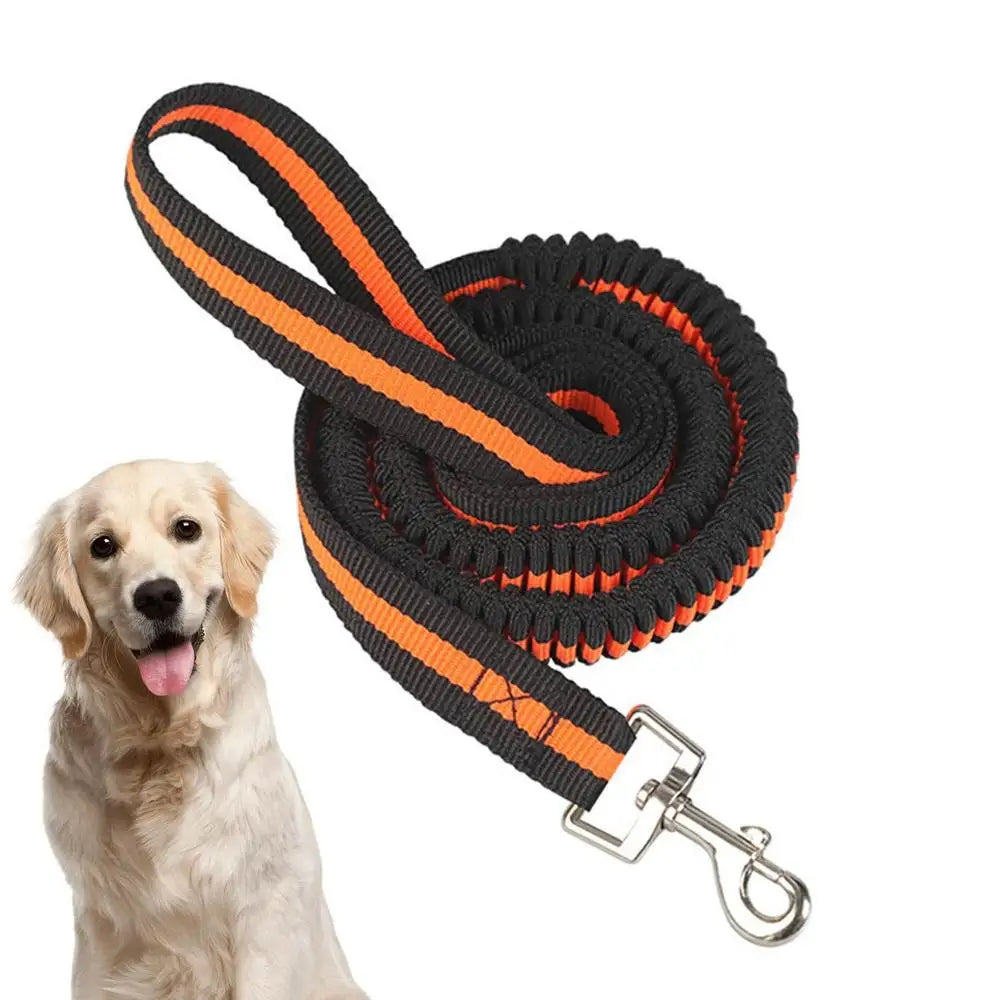 Dog Heavy Duty Durable Telescopic Nylon Dog Rope Comfortable Padded Handle Rope High-elastic Dog Safety Belt For Car