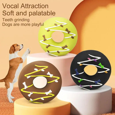 Dog Squeaky Toy Assorted Donut Dog Toy With Squeakers Soft Pet Toy For Puppy Durable Dog Toy For Exercise Chewing Ability And