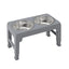 Elevated Stainless Steel Pet Feeding Bowls Height Adjustable Dog Bowl with Stand Cat Bowls Food Water Set with Two Bowls