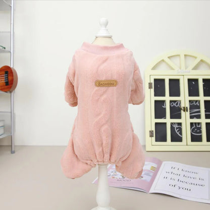 Luxury Fashion Thermal Fleece Dog Pajamas Onesie Winter Puppy Jumpsuit Poodle Chihuahua Yorkie Boy Dog Clothes for Small Dogs