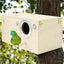 Parakeet Nest Box Wood Parrot Nesting Breeding House Nesting Boxes for Birds with Perch Stand Bird Cage Mating Box for Budgie