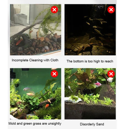 Light Weight Aquarium Algae Remover Scraper Blade Fish Tank Aquatic Water Plant Grass Cleaning Tools Cleaner Kit Accessories