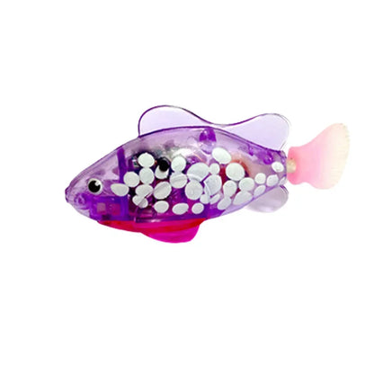 Pet Cat Toy LED Interactive Swimming Robot Fish Toy for Cat Glowing Electric Fish Toy to Stimulate Pet's Hunter Instincts