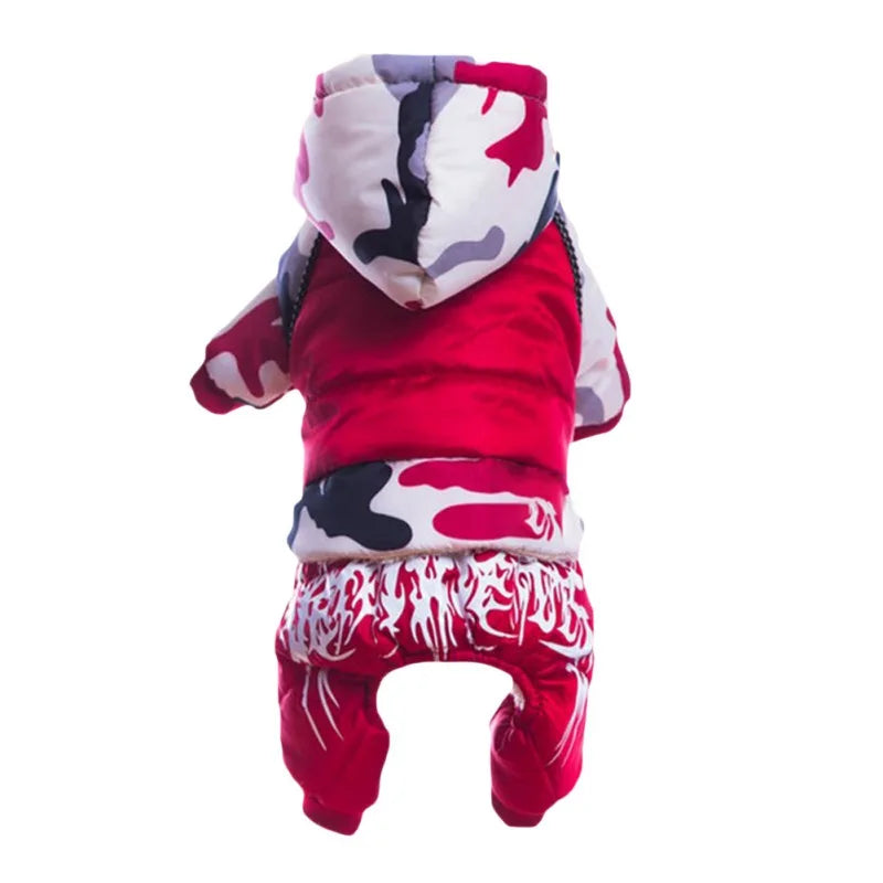 Winter Puppy Dog Coat Pet Clothes Windproof Dog Snowsuit Warm Fleece Padded Winter Pet Clothes for Dogs Cats Apparel