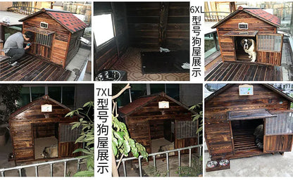 4XL Pet Kennel Large Dog Summer Cooler All Seasons Universal Medium Dog Kennel Solid Wood Removal and Washing