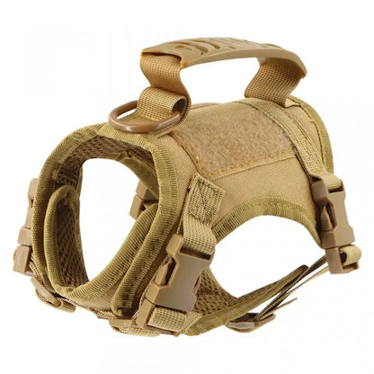 Tactical Cat Harness Leash for Walking Escape Proof Adjustable Kitten K9 Vest with Patch for Military Service Small Dog Training
