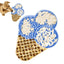 Slow Feeder Dog Bowl Dog Feeding Bowls Silicone Ice Cream Shaped Food Bowl Dog Dishes with Suction Cup Cat Feeder for Healthy