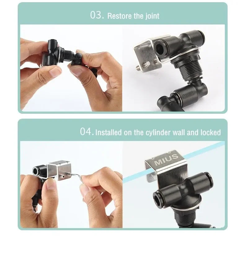 MIUS Stainless Steel Misting Sprinkler Hanger Wall Mount Durable Sprinkler Glass Hook Terrarium Greenhouse Fog Mist System