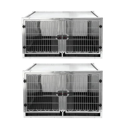 Stainless Steel Pet Cages for Dogs, Cats and Other Animals in Veterinary Hospitals and Clinics Three Sizes To Choose From