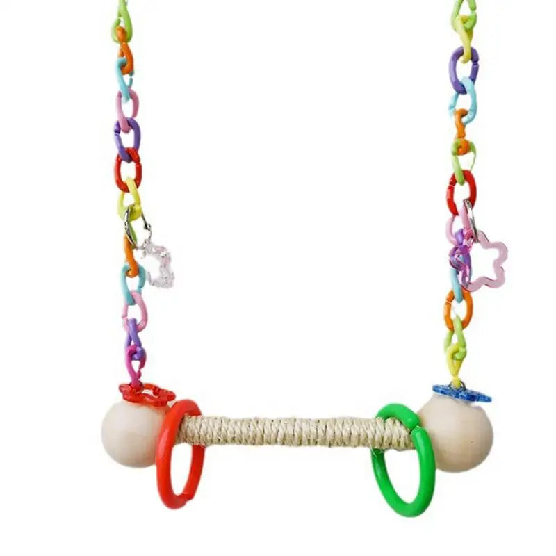 Bird Cage Hammock Swing Toy Woven Cage Hammock Parrot Swing Toy Teeth Care Bird Climbing Hammock Playing For Parrots Parakeets