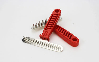 Dog Rake Deshedding Dematting Brush Comb Undercoat Rake for Dogs Cats Short Long Hair Pet Brushes Shedding with Double Row Pins