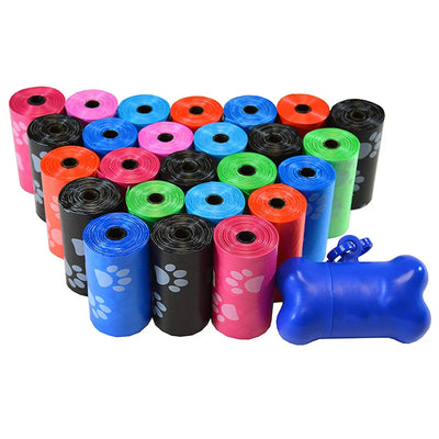 10 Roll Pet Dog Poop Bags Dispenser Collector Garbage Bag Puppy Dog Poop Scooper Bags for Dogs Cat Outdoor Cleaning Pet Supplies