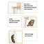 Cat Climbing Shelf Furniture Wall Mounted Cat Hammock and Wooden Stairway with Scratching Post for Cats Indoor Playing and Rest