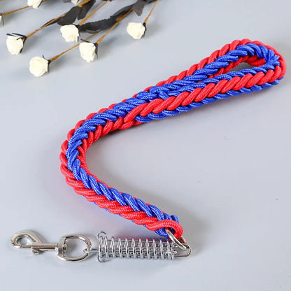 Durable Nylon Dog Leash Heavy Duty Spring Traffic Control Training Short Leashes for Medium Large Dogs Pitbull Pet Accessories