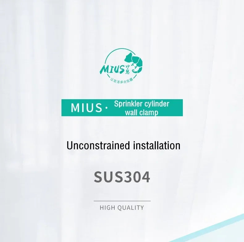 MIUS Stainless Steel Misting Sprinkler Hanger Wall Mount Durable Sprinkler Glass Hook Terrarium Greenhouse Fog Mist System